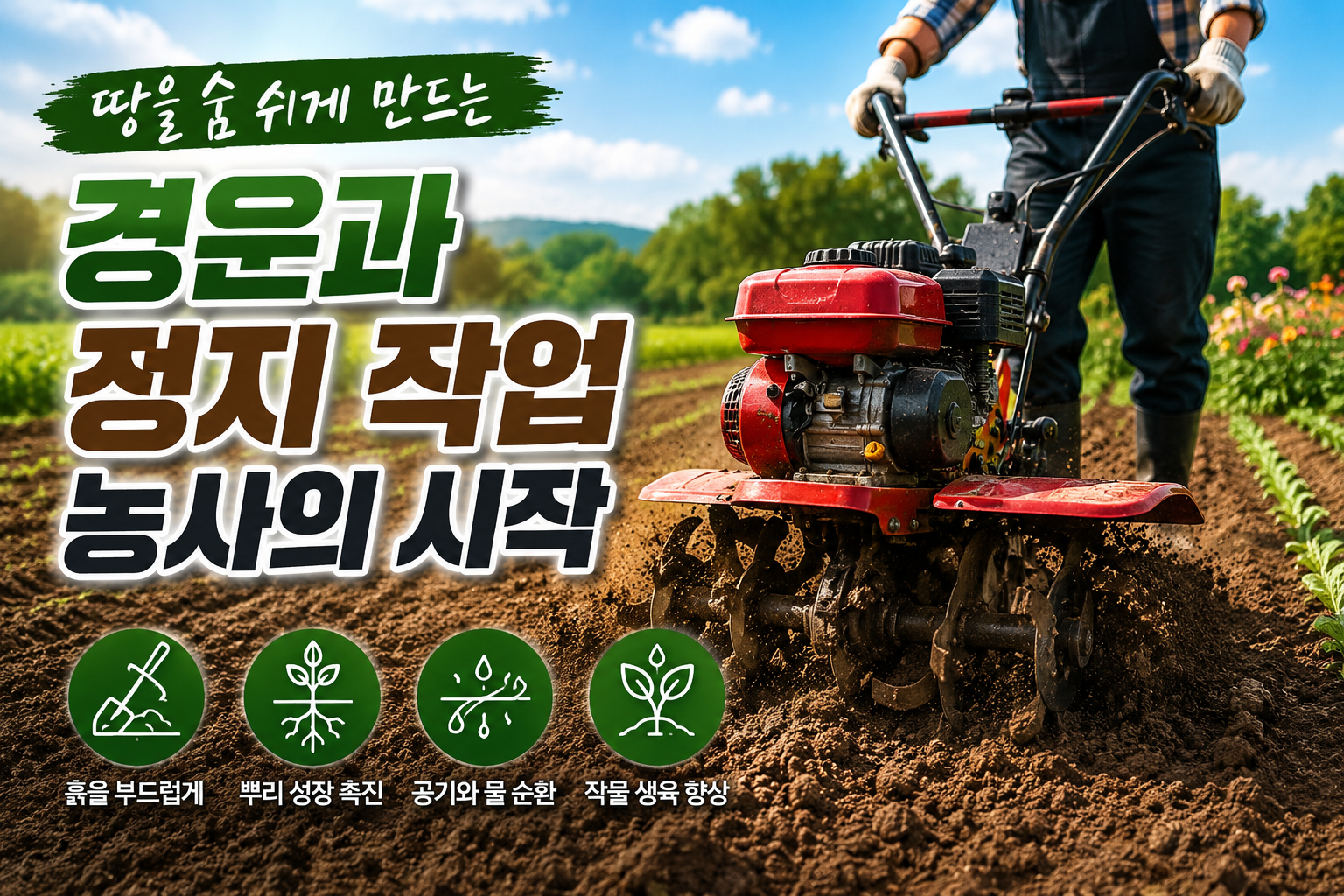 경운 정지 작업