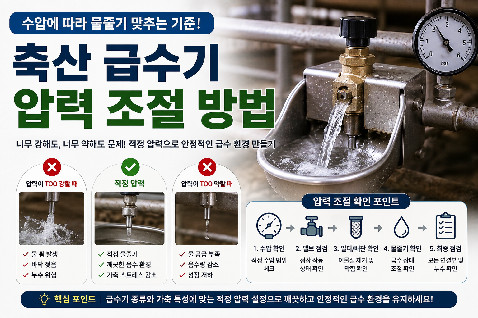 축산급수기 압력조절